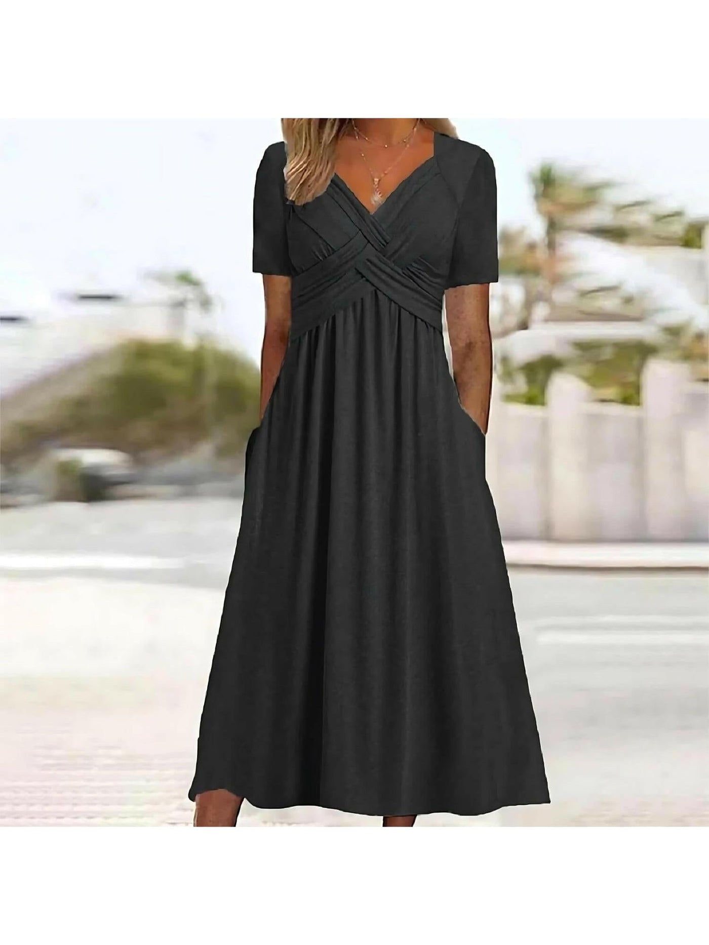 Vicky™ - Casual Elegance Midi Dress