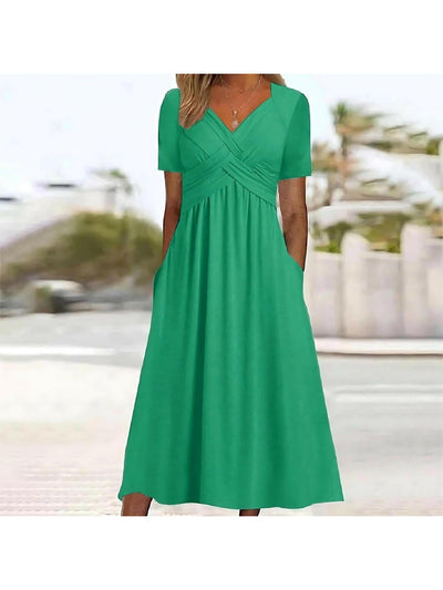 Vicky™ - Casual Elegance Midi Dress