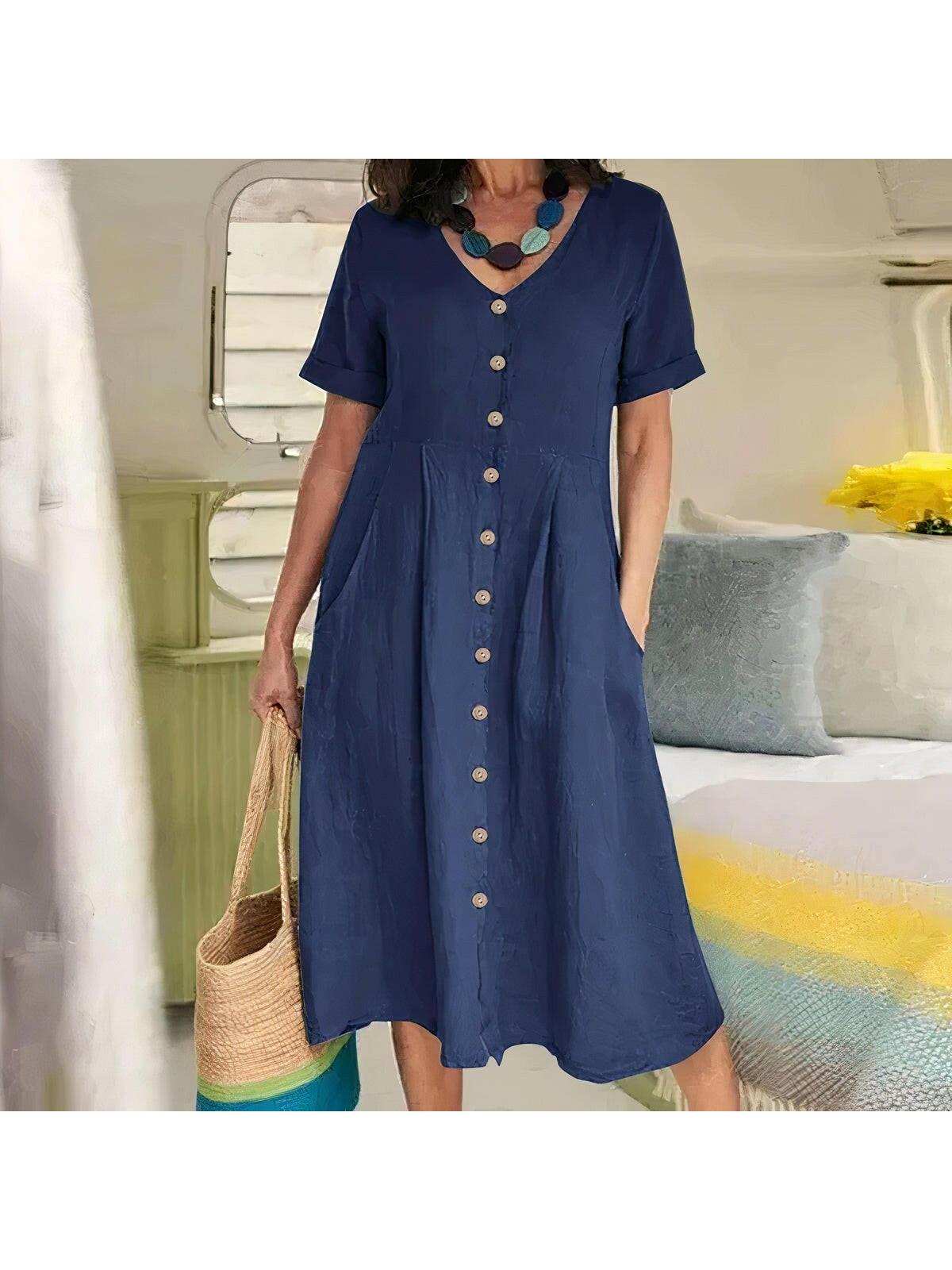Yasmin™ - Effortless Buttoned Dress