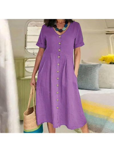 Yasmin™ - Effortless Buttoned Dress