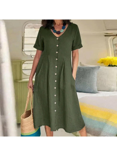 Yasmin™ - Effortless Buttoned Dress