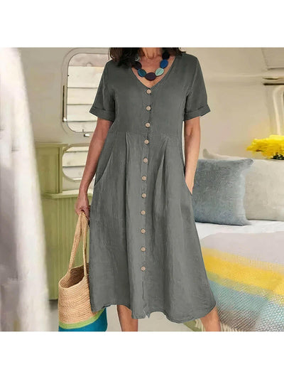 Yasmin™ - Effortless Buttoned Dress