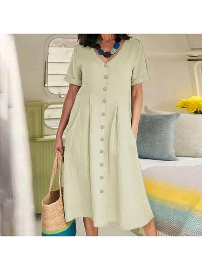Yasmin™ - Effortless Buttoned Dress